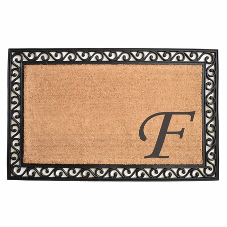 Monogram Door Mat, Coir, Black, Natural, 30 in W x 48 in L
